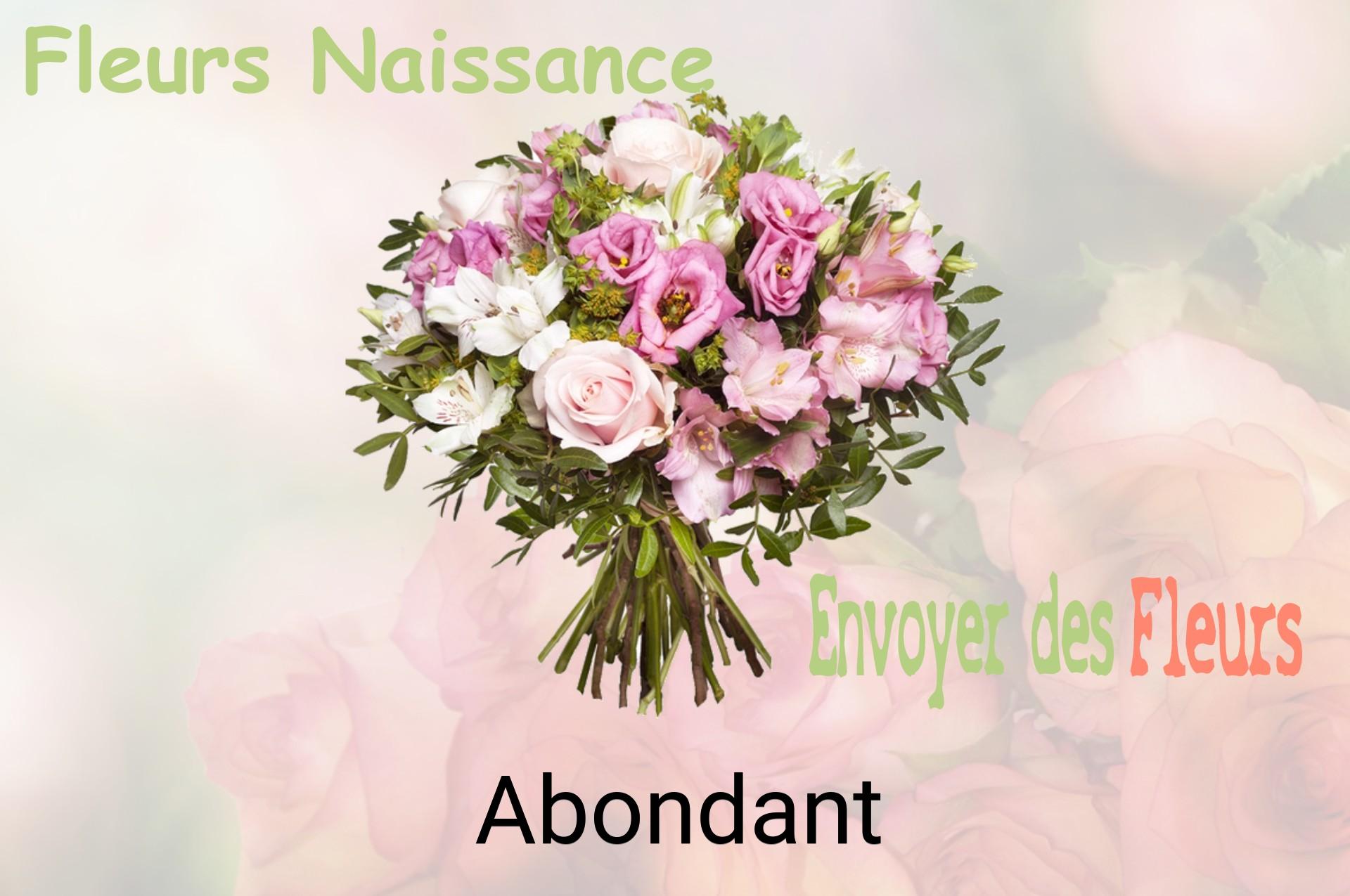 Bouquet de fleurs de naissance livré à Abondant