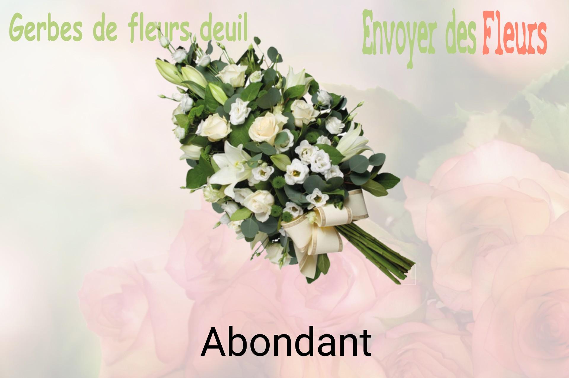 Gerbe de fleurs de deuil livrée à Abondant